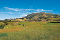 Ruinas de Ingapirca en la planicie ecuatoriana.