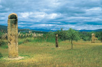 Monolitos f�licos de la cultura muisca en el altiplano de Villa de Leyva.