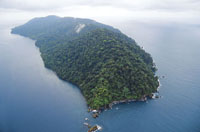 La Isla Gorgona es una estructura remanente de un antiguo arco de islas formado por rocas oce�nicas.