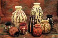 Los cestos elaborados con palma de werregue son el producto artesanal caracter�stico de los Waunana.