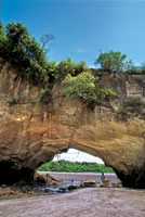 Los acantilados de la costa norte de la Bah�a de Tumaco est�n sometidos a la constante acci�n erosiva del mar.