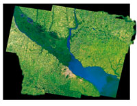 Delta del Paran�, que desemboca en el estuario del r�o de La Plata.