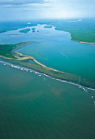 Vista parcial del estuario del r�o San Juan, en el Pac�fico colombiano.
