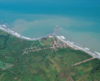Punta Piedra, en el centro del golfo.