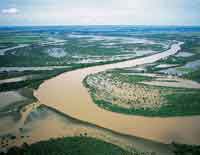 Planicie de inundaci�n en el r�o Meta, durante la temporada de lluvias.