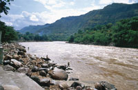 La cuenca alta del r�o Magdalena termina en los r�pidos de Honda, que han impedido la continuidad de la navegaci�n por el r�o, debido a la turbulencia de sus aguas.