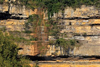 El cambio clim&aacute;tico causa el retroceso de los glaciares a un ritmo acelerado. Caudal disminu&igrave;do en un farall&oacute;n cerca de Barichara en Santander.